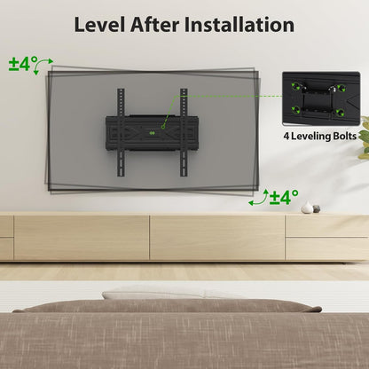 Full Motion TV Wall Mount for Most 32-70 Inch Tvs up to 99 Lbs, Wall Mount Bracket with Dual Articulating Arms, Swivel, Tilt, Max VESA 400X400Mm, TV Mount Fits 12”/16” Wood Studs4