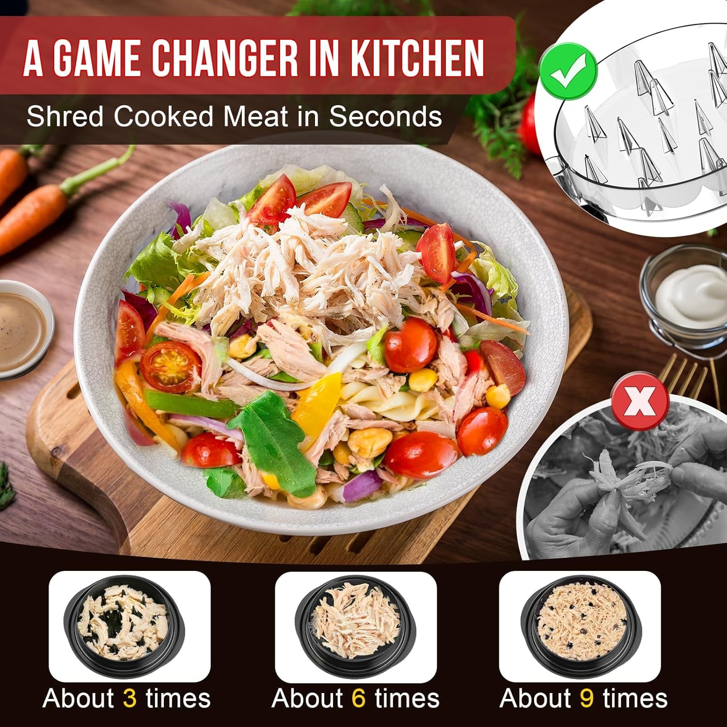 chicken-shredder-8-inches-chicken-shredder-tool-twist-for-pork-beef-chicken-meat-shredder-clear-lid-ergonomic-handle-strong-anti-slip-bpa-free-easy-to-clean-dishwasher-safe-black