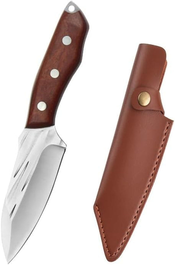Meat Cleaver,Cleaver Knife 4 Inch Boning Knife Professional Kitchen Knives Chef Knife Hunting Knife Stainless Steel Japanese Knives Butcher Knife with Cover1