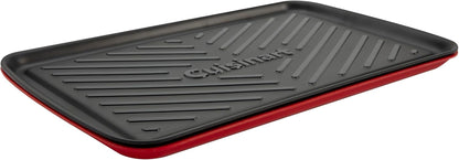 Grilling Prep and Serving Tray, Dishwasher-Safe, 2-Pc Nesting Set | 17-In X 10.5-In Food Tray Set for Prepping and Serving, Shatter-Resistant Melamine Design Fits 6 Burgers, CPK-2004