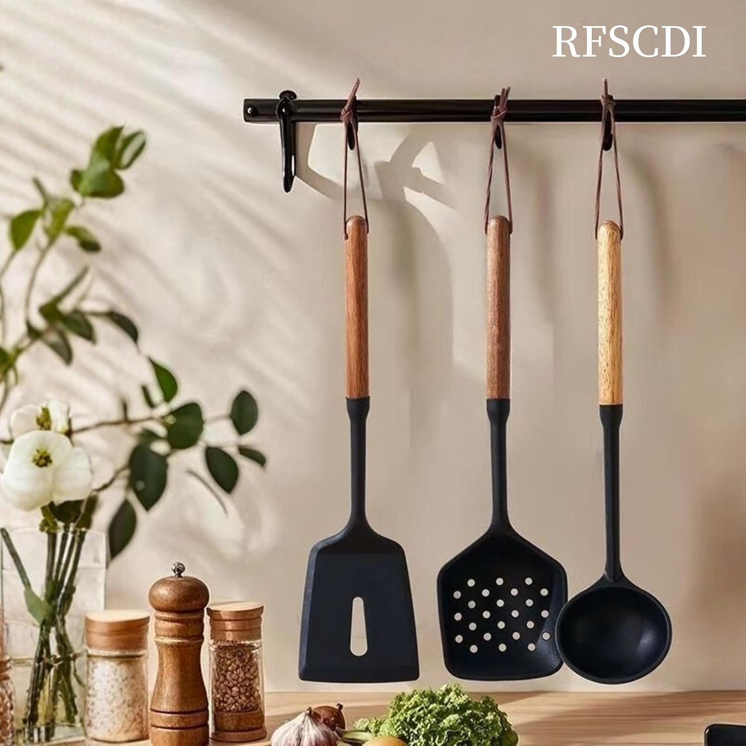 exquisite-silicone-cooking-utensils-set-non-toxic-heat-resistant-kitchen-utensils-set-with-food-grade-silicone-wood-handles-includes-spatula-spoon-for-non-stick-cookware-black