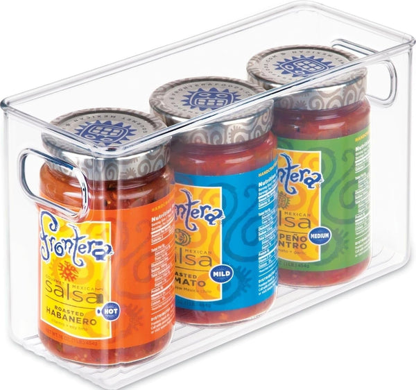 Slim Clear Plastic Storage Bin, Tall Narrow1