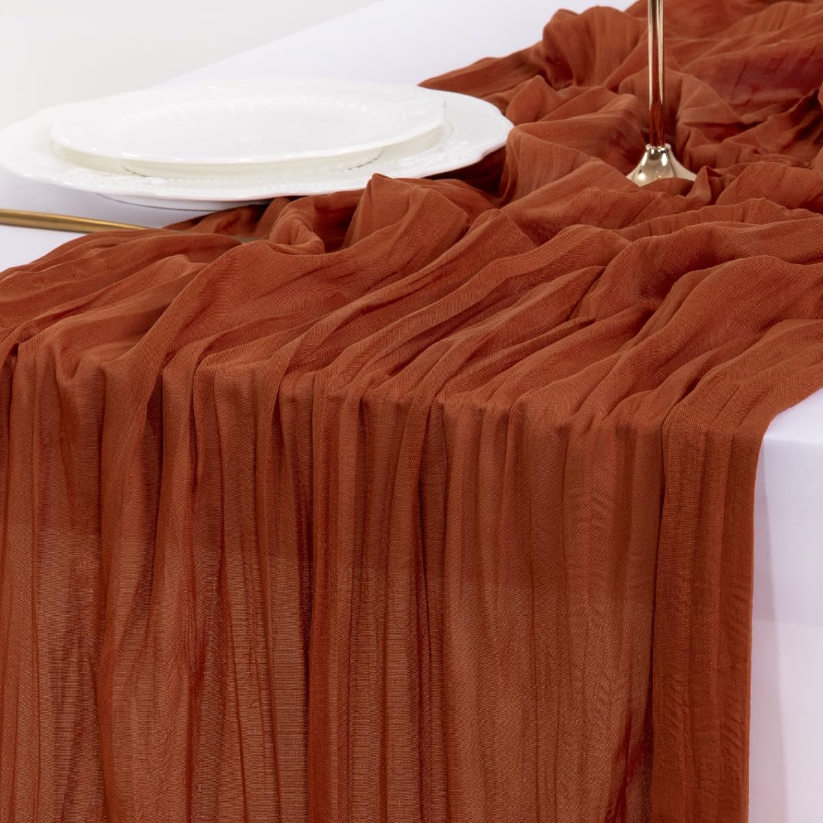 fall-table-runner-terracotta-cheesecloth-boho-wedding-birthday-party