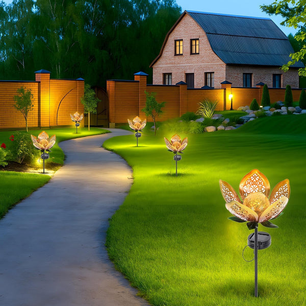 Solar Lights Outdoor Garden Decor, LED Lotus Flower Lamp7