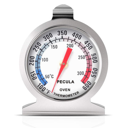Stainless Steel Oven Thermometer 50-300°C/100-600°F, Analog Instant Read, Battery-Free Kitchen Cooking Thermometer, Hook & Stand Design Food Thermometer for Oven, Grill, Smoker, Fryer1