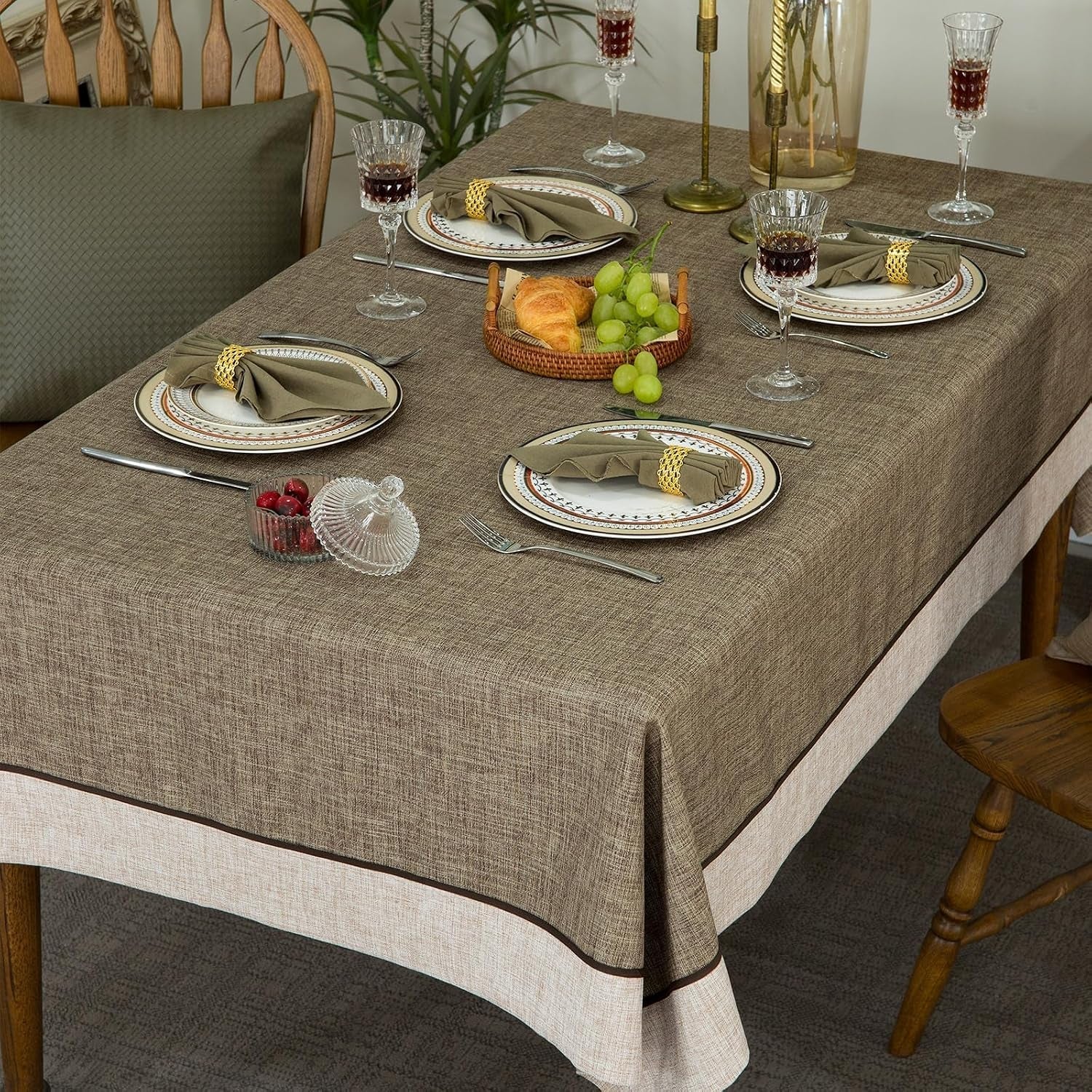 solid-bordered-retro-tablecloths-classic-textured-table-clothes-linen-style-rustic-washable-tablecloth-rectangle-oblong-table-cloth-cover-kitchen-dinning-tabletop-decor-flax-55x70-inch