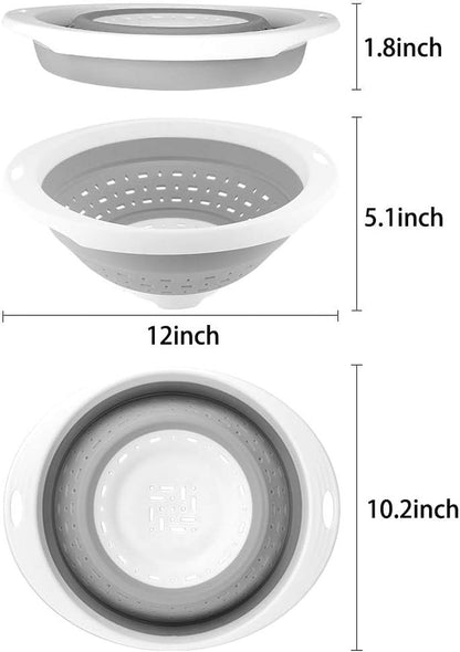 Collapsible Colander and Strainer, 5 Quart(1.25 Gal), Heavy Duty Kitchen Drainer Basket for Pasta, Veggies and Fruits, New Home Apartment Essentials4