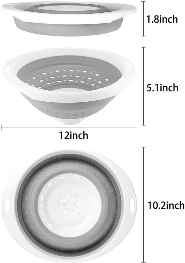Collapsible Colander and Strainer, 5 Quart(1.25 Gal), Heavy Duty Kitchen Drainer Basket for Pasta, Veggies and Fruits, New Home Apartment Essentials4