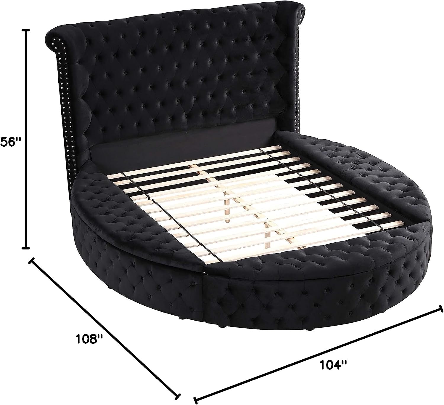 lexi-round-upholstered-velvet-platform-bed-frame-black-king