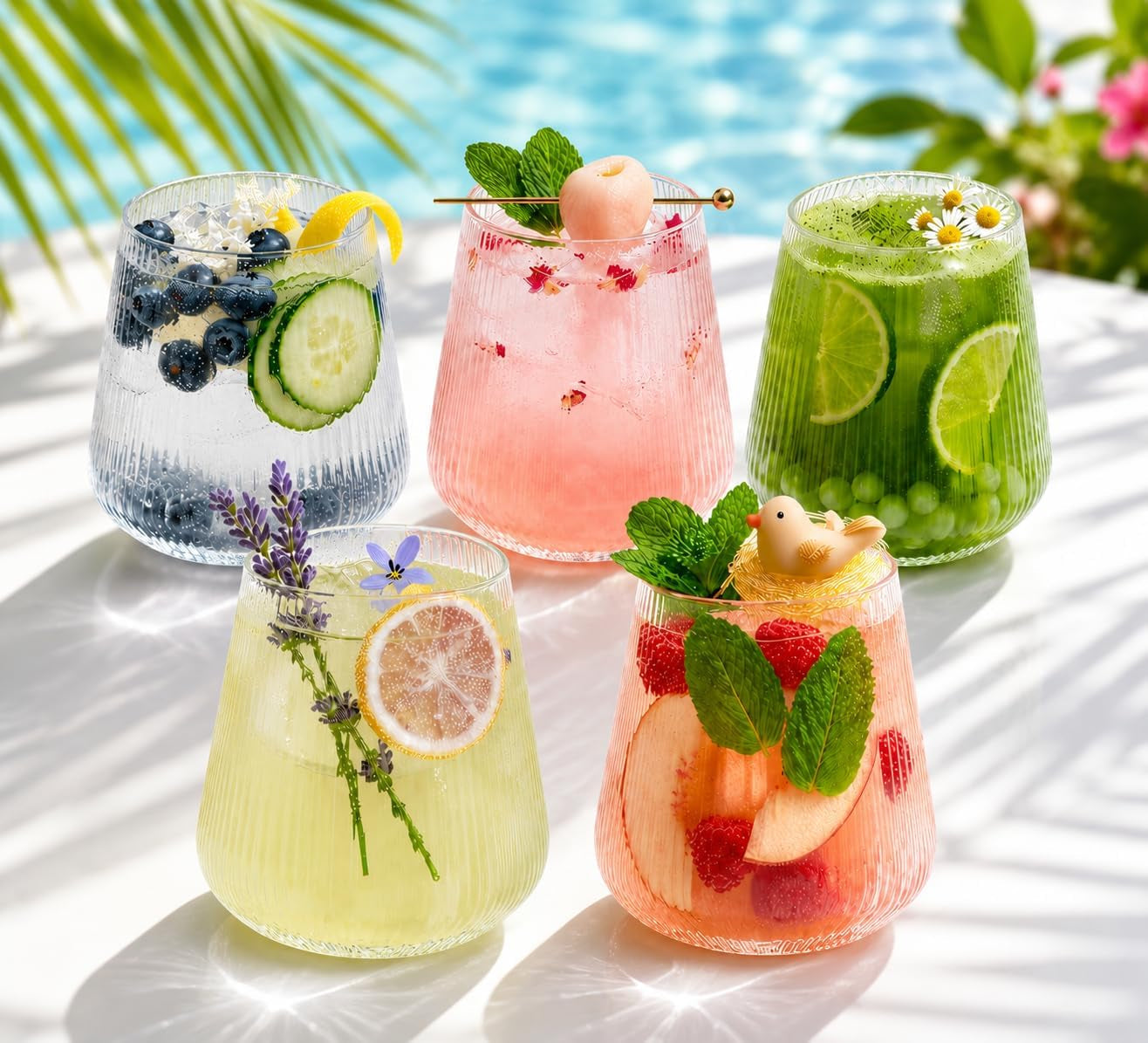 40-pack-12oz-ribbed-stemless-disposable-plastic-wine-glasses-shatterproof-bpa-free-recyclable-reusable-cocktail-champagne-whiskey-cups-unbreakable-clear-pet-for-wedding-party-birthday-outdoor-events