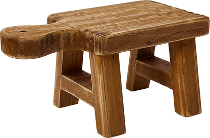 Creative Co-Op Small Wood Pedestal with Handle1