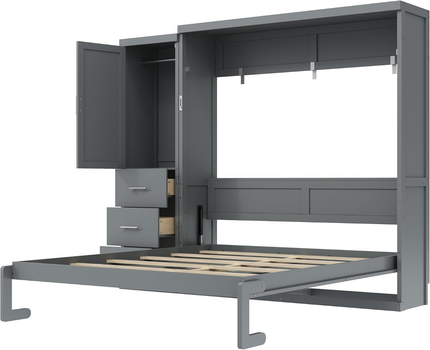 queen-murphy-bed-with-storage-drawers-and-wardrobe-solid-wood-farmhouse-horizontal-murphy-wall-bed-cabinet-with-drawers-for-bedroom-office-guest-room-foldable-queen-gray
