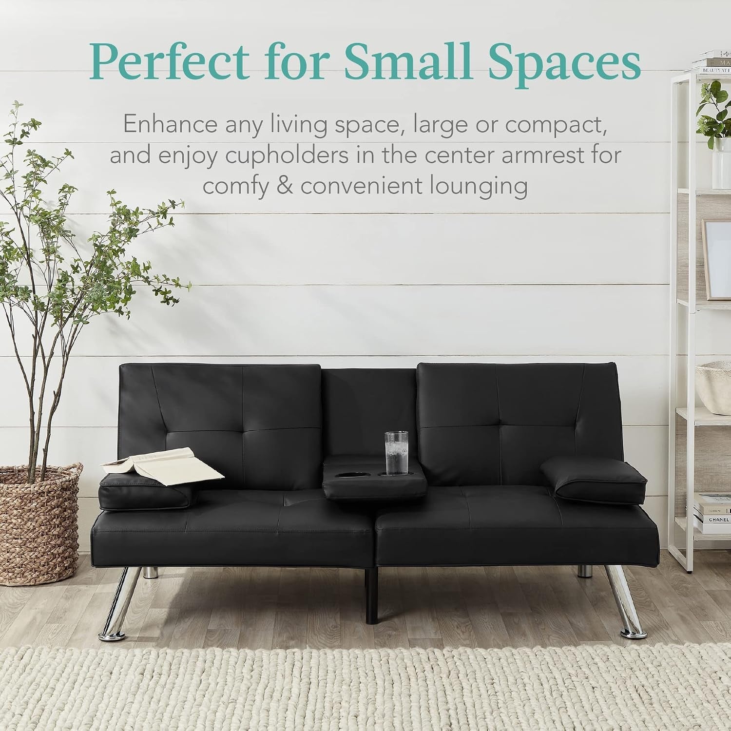 faux-leather-upholstered-modern-convertible-futon-adjustable-folding-sofa-bed-guest-bed-w-removable-armrests-black