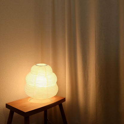 Small Paper Lamp, Japanese Lantern Table Lamp, Paper Table Lamp, Cute Lamp for Desk Bedrooms Bedside(Bulb Included)6