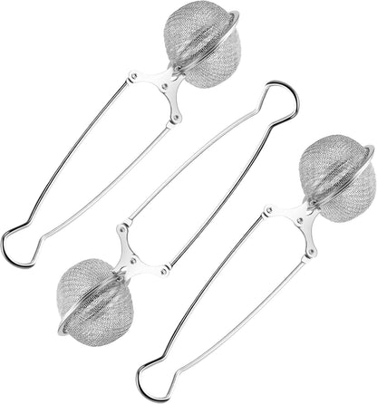 Snap Ball Tea Strainer,  3 Pack Stainless Steel Tea Infuser Filter with Handle for Loose Leaf Tea, Spices, Seasonings2