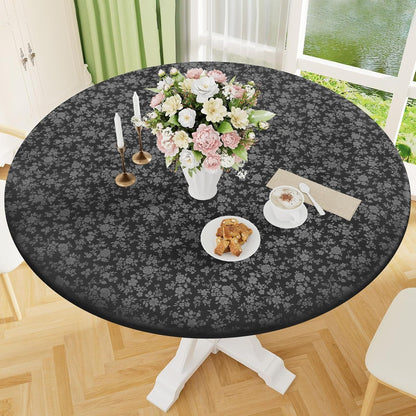 Waterproof Heavy Duty Vinyl Fitted Tablecloth for 36"-44" round Table1