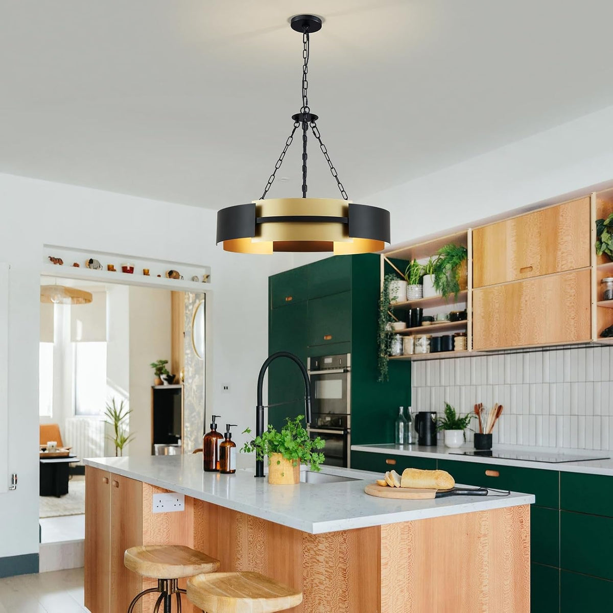 26-industrial-modern-chandelier-5-light-black-gold-drum-pendant