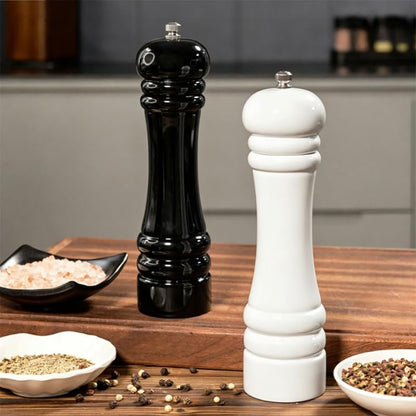 Glossy Pepper Grinder, Adjustable Manual Spice Mill with Ceramic Core for Peppercorns and Sea Salt, Black & White Optional4