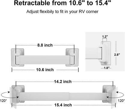 Aluminum RV Shower Corner Storage Bars for Bathroom Organization2