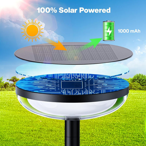 Solar Pathway Lights Outdoor, 6 Pack Tall Solar Garden Lights Outdoor Waterproof for Yard Flower Bed Patio Path Walkway Driveway outside Decor Landscape Lighting8