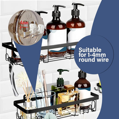 8 Pack Shower Caddy Adhesive Hooks Replacement for Bathroom Shower Caddy3