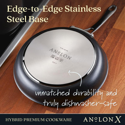 X Hybrid Nonstick Induction Frying Pan/Skillet, 10 Inch - Dark Gray5