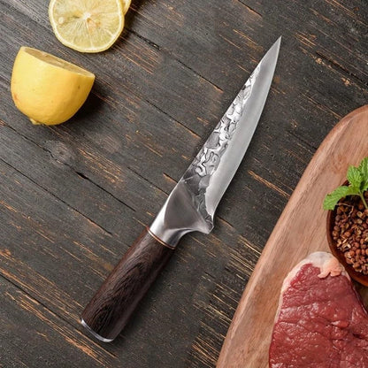 Meat Cleaver, 5 Inch Boning Knife Kitchen Knives Hand Forge Blade Wooden Handle Boning Butcher Knife Slicing Fish Fruit Steak Cleaver Meat Chef Knife6