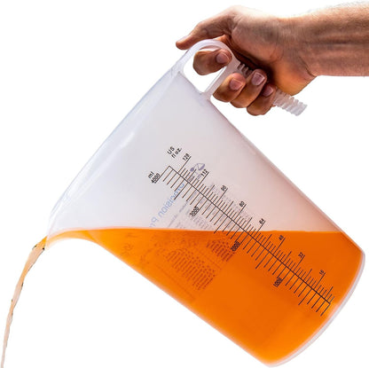 One Gallon 128Oz Measure Pitcher - Convenient Conversion Chart - Strong Food Grade - Great for Lawn, Chemicals Pool, Ag, Lye, Home Hobbies, Motor Oil, Fluids -  Precision Products, Made in USA6