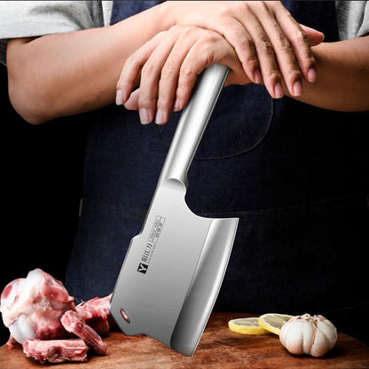 Meat Cleaver, Stainless Steel Thickened Butcher'S Knives Axe Type Bone Knife Heavy Duty Knife3