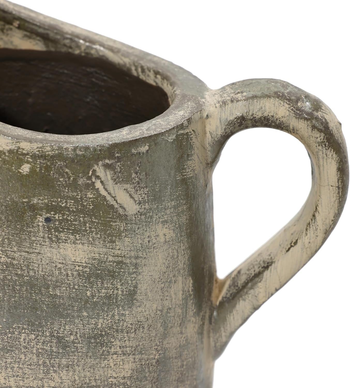luxenhome-8-5-brown-pitcher-terracotta-vases-farmhouse-ceramic-vase-rustic-flower-vase-living-room-decor-unique-pottery-dining-table-decor-home-decor-accents