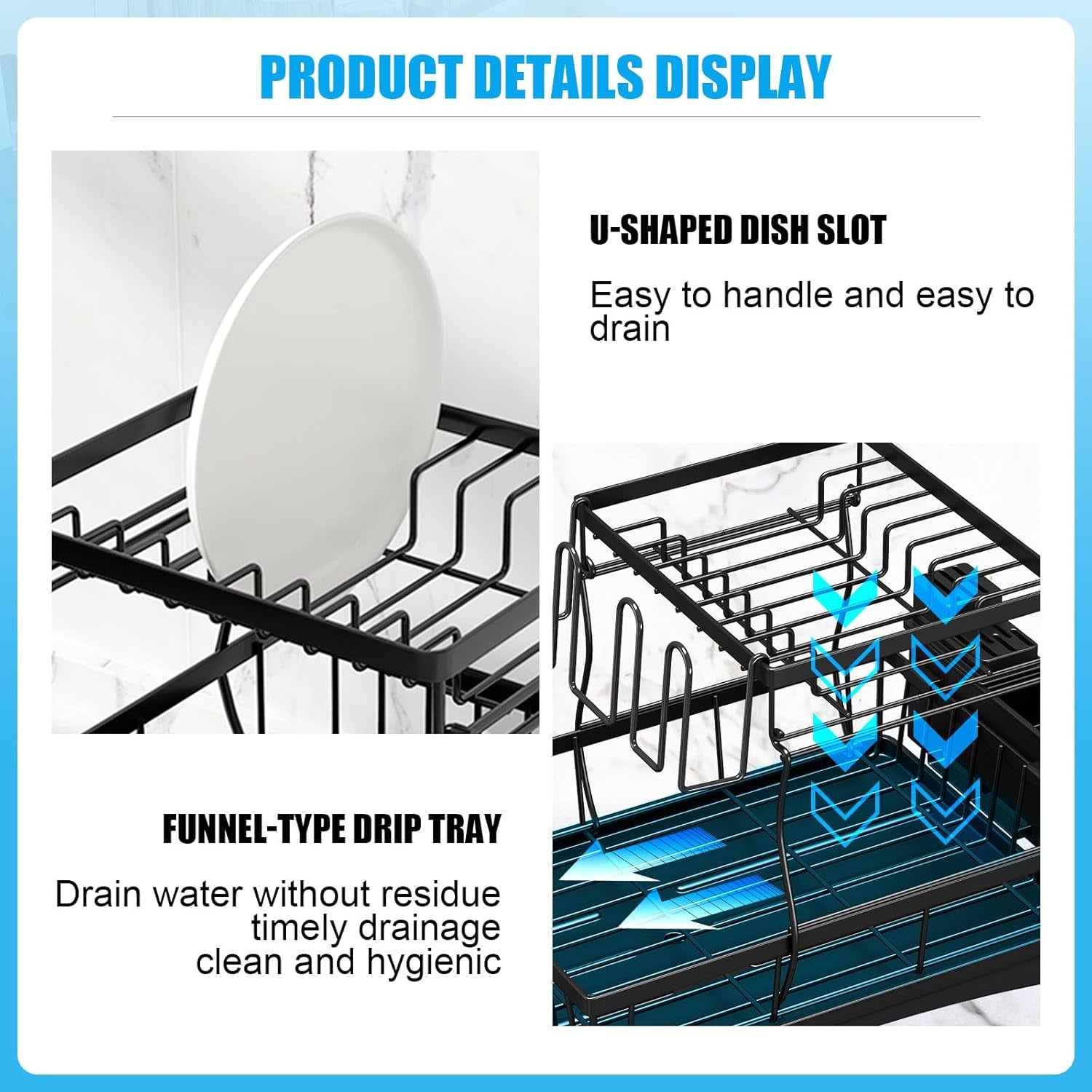 2-tier-large-dish-drying-rack-for-kitchen-counter-black