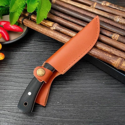 Meat Cleaver,Cleaver Knife 4 Inch Outdoor Portable Knife Sharp Bone Cutting Knife Straight Camping Hunting Fishing Butcher Boning Knives Meat Cleaver Knife with Cover, LAMAJIGA58447