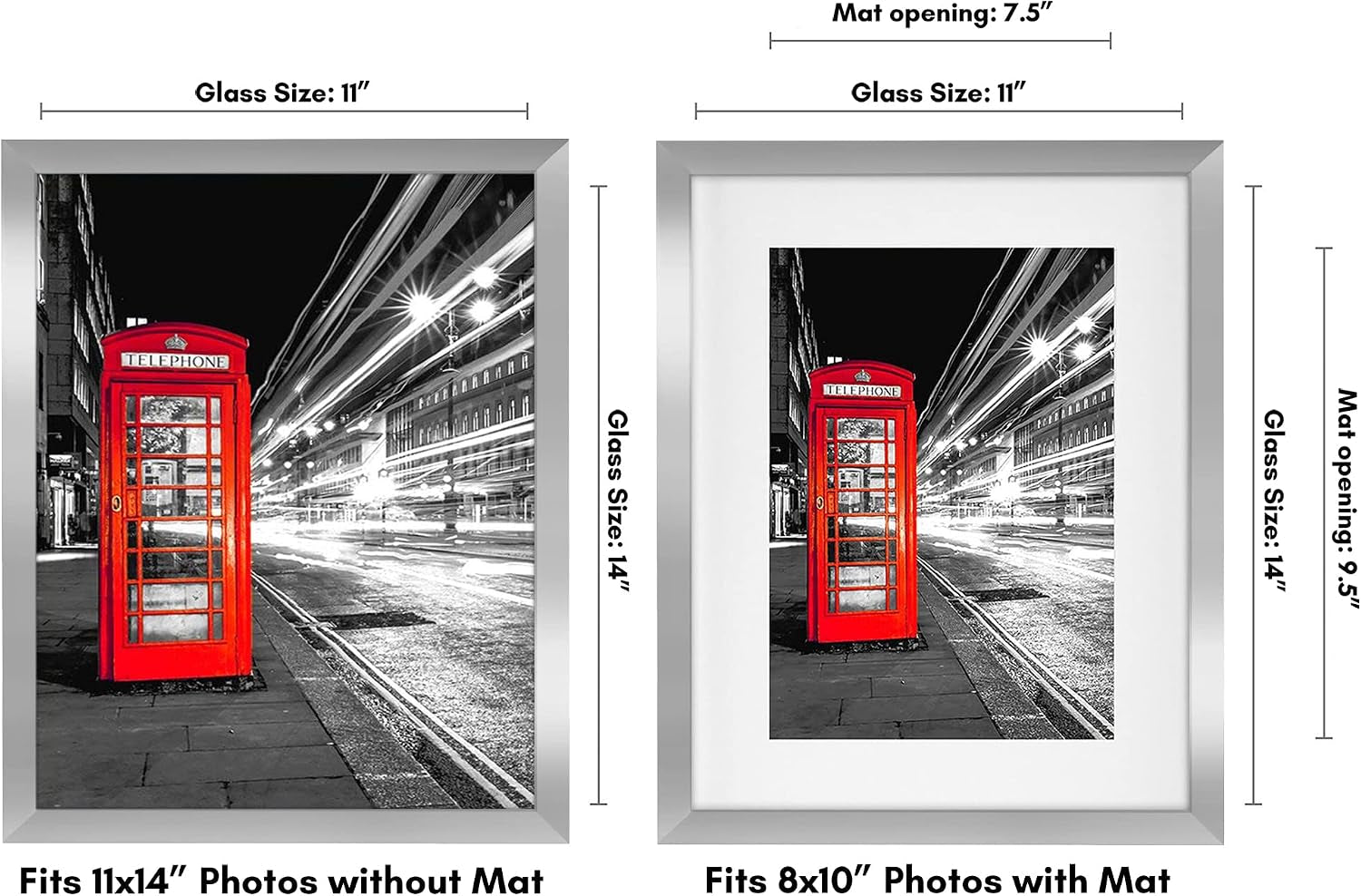 11x14-picture-frame-with-shatter-resistant-glass-use-as-8x10-frame-with-mat-or-display-11x14-photo-without-mat-signature-collection-picture-frames-for-wall-display-silver