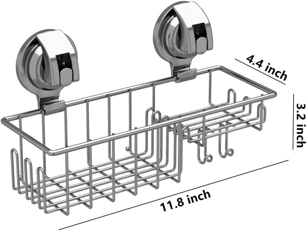 suction-cup-shower-shelf-shower-caddy-soap-dish-with-hooks-for-sponge-rust-proof-304-stainless-steel-silver