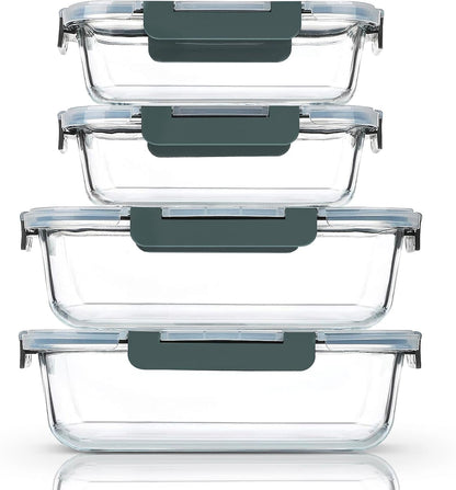 80 Oz & 36 Oz Extra Large Glass Food Storage Containers with Lids1