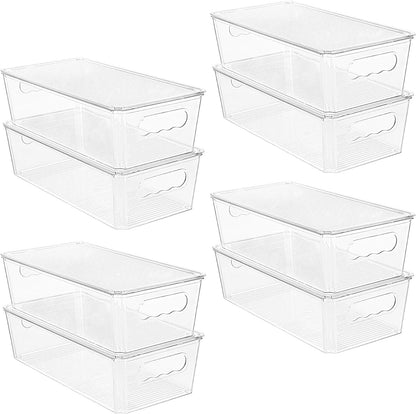 8Pcs Clear Stackable Storage Bins with Lids1