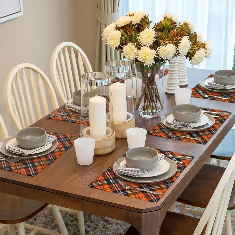 plaid-placemat-set-thanksgiving-halloween-orange-black-buffalo-check-pattern-home-decor-linen-table-mats-for-dining-room-kitchens-party-cafe-festive-banquet-wedding-decor-18-l-x-12-w-6-pcs