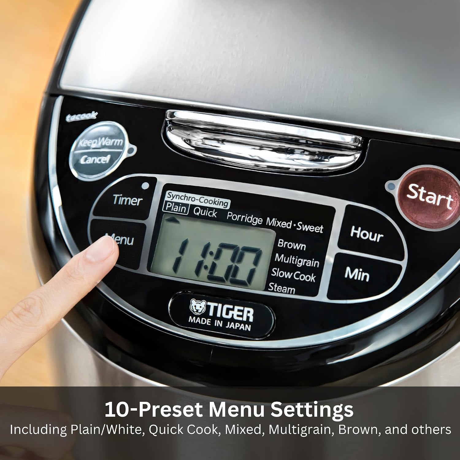 jax-t10u-k-5-5-cup-uncooked-micom-rice-cooker-and-warmer-with-tacook-food-steamer-cooking-tray-technology-and-10-auto-cook-settings-stainless-steel-black