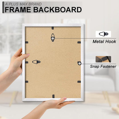 11X14 Picture Frame Set of 3 White Light Weight Wall Mount6