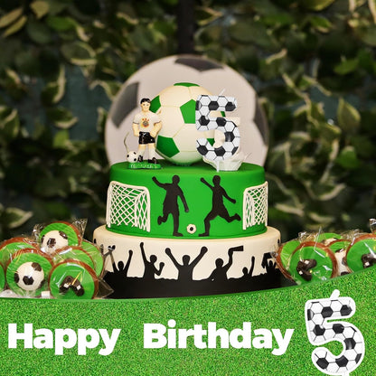 Soccer Birthday Candles 10Th Soccer Themed Birthday Party Decorations, Football Birthday Cake Candles for Boys Girls Kids Sport-Theme Party Supplies2
