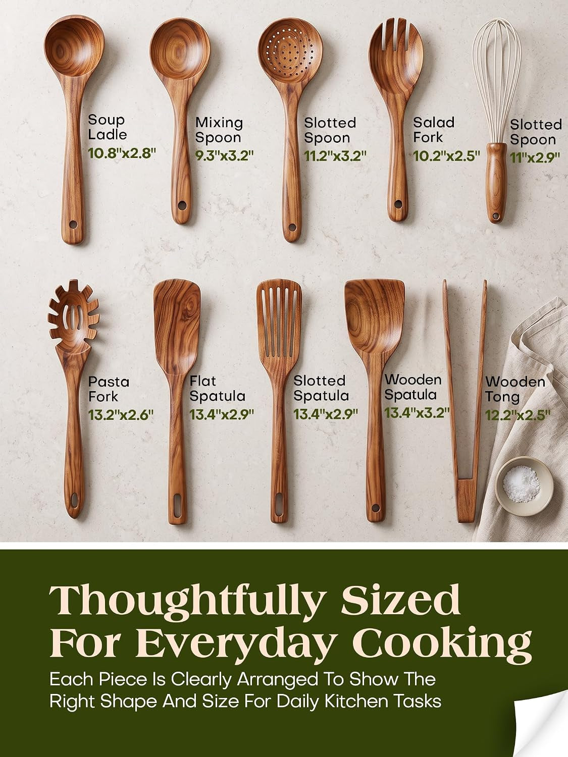 10pcs-wooden-kitchen-utensils-teak-wood-utensil-set-for-kitchen-heat-resistant-wooden-spoons-for-cooking-nonstick-wood-spatula-soup-ladle-tong-egg-whisk
