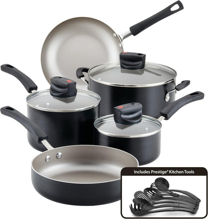 Smart Control Nonstick Cookware Pots and Pans Set, 14 Piece, Black1