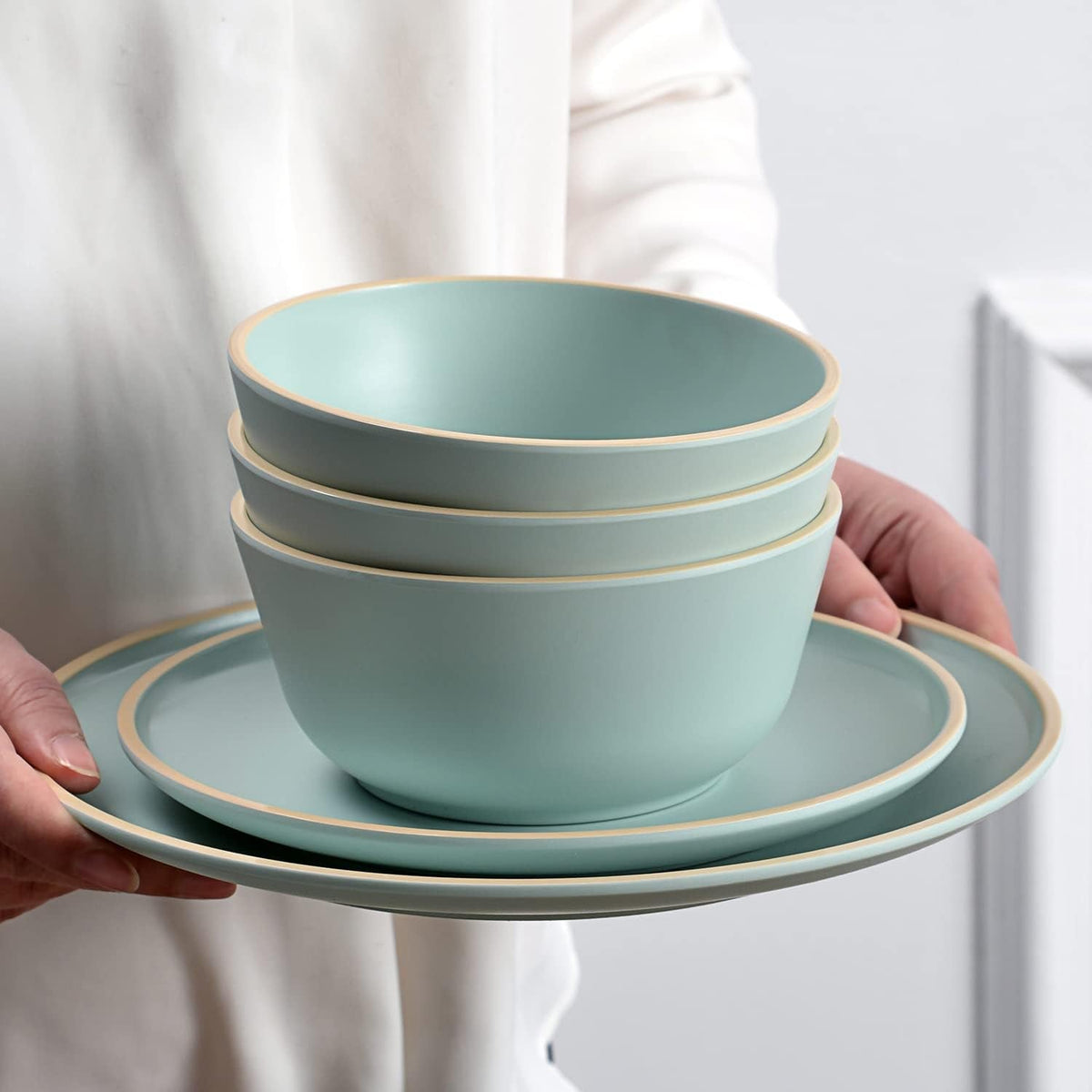 melamine-dinnerware-sets-plates-and-bowls-sets-12-pcs-melamine-plates-dish-set-for-4-unbreakable-dinnerware-set-for-party-bpa-free-suitable-indoors-and-outdoors-mint-green