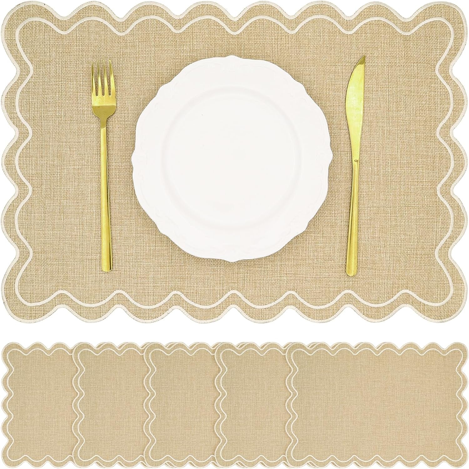 set-of-6-cotton-linen-placemats-13-x-19-inch-scalloped-wavy-embroidered-placemat-double-layered-table-placemats-washable-rustic-table-mats-for-dining-table-decor-kitchen-restaurant-hotel-party