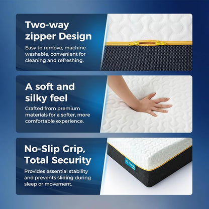 14 Inch Queen Mattress Cooling Gel Foam, 7 Zone Spring Support, Firm7