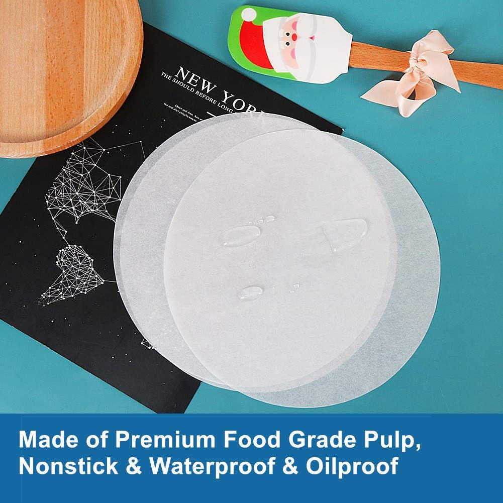 8-inch-parchment-paper-rounds-for-cake-pans-tortilla-presses-100pcs-pre-cut-nonstick-round-baking-parchment-paper-for-springform-pan-burger-presses-help-reduce-sticking-and-cleanup