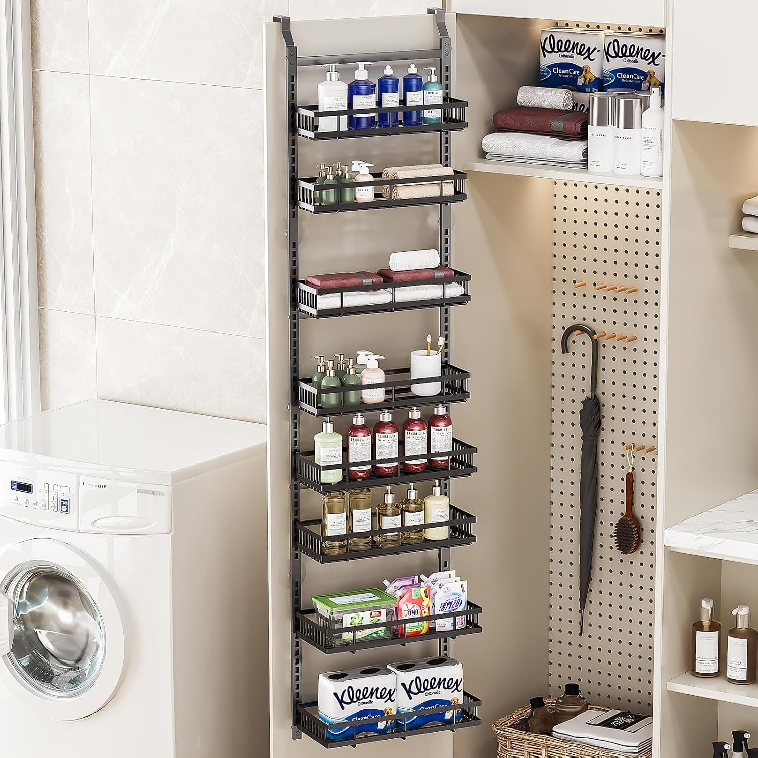 8-tier-over-the-door-organizer-heavy-duty-metal-hanging-storage-rack-with-adjustable-baskets-door-mounted-pantry-organizer-for-kitchen-bathroom-laundry-room-spices-snacks-toiletries