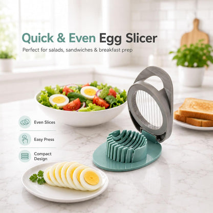 Egg Slicer for Hard Boiled Eggs with Stainless Steel Wire | Egg Strawberry Cutter, Dishwasher Safe2