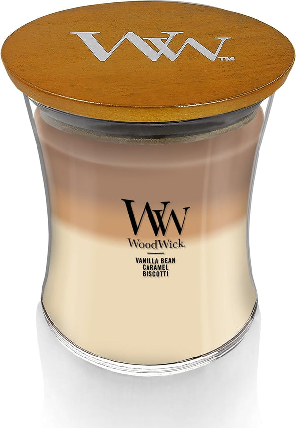 Woodwick Café Sweets Trilogy Holiday Candle Gifts for Women and Men, 9.7 Oz Medium Hourglass Trilogy Candle with Crackling Wick3