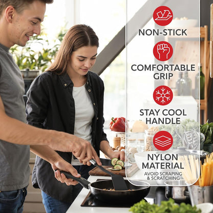 Kitchen Utensils Set, 10 Nylon Stainless Steel Cooking Utensils, Non Stick and Heat Resistant Cookware Set New Chef'S Gadget Tools Collection2